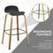 Costway Set of 2 Barstools Modern 30inch Pub Chairs w/Low Back & Metal Legs Black